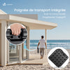Sonnenschirmständer 4-teilig Schirmgewichte für Ampelschirm Bodenkreuz, Befüllbar mit Wasser oder Sand 60L / 100kg - vuunot.com