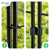 10 Paneele Dekorative Gartenzaun Metall Steckzaun 61x33cm Schwarz - vuunot.com