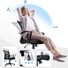 Bürostuhl ergonomisch, Schreibtischstuhl mit Lendenwirbelstütze Schwarz - vuunot.com