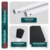 Metall Tritthocker, Trittstufe mit Handlauf & großer rutschfester Plattform - vuunot.com