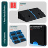 2X Bordsteinrampe PP Tragbar Türschwellenrampe 13cm Hoch Schwarz