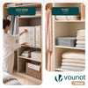 6 Stück Bettwäsche Organizer mit Sichtfenster 38,5x33x12 cm Beige - vuunot.com