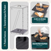 Metall Pelletbehälter mit Sichtfenster 36x36x76 Pelletbox Schwarz - vuunot.com