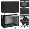 Hundekäfig Klappbar, Hundebox Auto mit Abdeckung & Bodenschale, 107 cm XL - vuunot.com