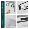 Insektenschutzrollo Fenster Aluminiumrahmen zuschneidbar  L100 x H160 cm Weiß - vuunot.com