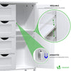 Badezimmerschrank mit 4 Schubladen & 1 Schranktür für Badezimmer 30x55x82cm Weiß - vuunot.com