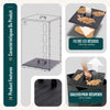 Metall Pelletbehälter mit Sichtfenster 41x41x76 Pelletbox Schwarz - vuunot.com