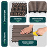16 Stück WPC Terrassenfliesen 30x30 cm, Klickfliesen Outdoor 1.5m² Braun - vuunot.com