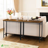 Schmaler Konsolentisch Flurtisch aus Metall und MDF, Industrie-design 75×24×75 cm, Braun - vuunot.com