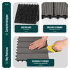 16 Stück WPC Terrassenfliesen 30x30 cm, Klickfliesen Outdoor 1.5m² Grau - vuunot.com
