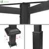 Pergola 3x3m wasserdicht stabil mit Terrassenüberdachung freistehend Outdoor Grau - vuunot.com