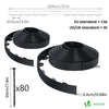 Flexible Rasenkante Beeteinfassungen Kunststoff, mit 80 Erdanker, Länge 40m Höhe 5cm, Schwarz - vuunot.com