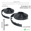 Flexible Rasenkante Beeteinfassungen Kunststoff, mit 80 Erdanker, Länge 40m Höhe 5cm, Anthrazit - vuunot.com
