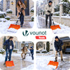 Schneeschieber Abnehmbar Schneeschaufel mit Alustiel Orange - vuunot.com