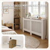 Heizkörperverkleidung 152x19x82 cm Heizkörperabdeckung Weiß - vuunot.com