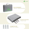 Wasserdicht Sonnensegel Dreieckig mit Befestigung Set, 3x3x3m, Grau - vuunot.com