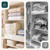 3 Stück Bettwäsche Organizer mit Sichtfenster 38,5x33x12 cm Beige - vuunot.com