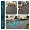 11 Stück WPC Terrassenfliesen 30x30 cm, Klickfliesen Outdoor 1m² Grau - vuunot.com
