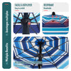 Sonnenschirm Strandschirm 200cm mit Tragetasche und Bodenanker Blaue Streifen - vuunot.com