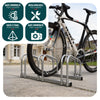Fahrradständer für 3 Fahrräder, Boden und Wandmontage, Silber - vuunot.com