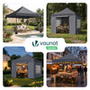 Verstärktes Pavillon 3x3m, Wasserdichter Faltpavillon mit 4 Seitenteilen&Sandsäcke Grau - vuunot.com