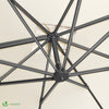 Ampelschirm  300 cm , Sonnenschirmmit Abdeckung, 360° Drehbar & 6 Neigbar, Beige - vuunot.com