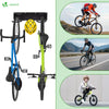 Metall Fahrrad Wandhalterung für 6 Fahrräder + 3 Helme, mit 6 Silikon-Schutzpolstern, Schwarz - vuunot.com