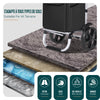 2 Räder Einkaufstrolley Klappbar mit 58L Wasserdichter Tasche, Schwarz - vuunot.com
