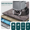 2 Räder Einkaufstrolley Klappbar mit 58L Wasserdichter Tasche, Grau - vuunot.com