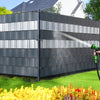 PVC Sichtschutzstreifen für Doppelstabmatten 140m x 19cm, 80 Befestigungsclips, Anthrazit - vuunot.com