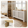 Heizkörperverkleidung 152x19x82 cm Heizkörperabdeckung Weißeiche - vuunot.com