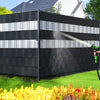 PVC Sichtschutzstreifen für Doppelstabmatten 70m x 19cm, 40 Befestigungsclips, Schwarz - vuunot.com