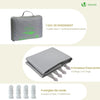 Wasserdicht Sonnensegel Rechteckig mit Befestigung Set, 3x4m, Grau - vuunot.com