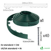 Flexible Rasenkante Beeteinfassungen Kunststoff, mit 40 Erdanker, Länge 20m Höhe 5cm, Grün - vuunot.com