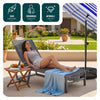 Sonnenliege Gartenliege aus Aluminium und Textilene 190x62x31cm Grau - vuunot.com
