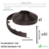 Flexible Rasenkante Beeteinfassungen Kunststoff, mit 40 Erdanker, Länge 20m Höhe 5cm, Braun - vuunot.com
