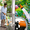 Flexibler Gartenschlauch 30m, Flexibel Wasserschlauch Dehnbarer mit 10 Sprühfunktionen, Orange - vuunot.com