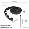 Flexible Rasenkante Beeteinfassungen Kunststoff, mit 30 Erdanker, Länge 10m Höhe 5cm, Schwarz - vuunot.com