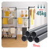 4 Ebenen Wäscheständer Ausziehbar, 190x64x170cm Schwarz-Grau - vuunot.com