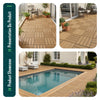 11 Stück WPC Terrassenfliesen 30x30 cm, Klickfliesen Outdoor 1m² Holzoptik - vuunot.com