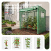 Schrägdach Gewächshaus Foliengewächshaus 200x77x170cm für Gemüse, Blumen & Obst, 135g/m², Grün - vuunot.com
