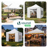 Verstärktes Pavillon 3x3m, Wasserdichter Faltpavillon mit 4 Seitenteilen&Sandsäcke Weiß - vuunot.com