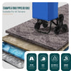 Einkaufstrolley Klappbar mit 6 Räder, Treppensteiger 32L, Blau - vuunot.com