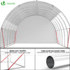 Gewächshaus Foliengewächshaus, Seitenwände Aufrollbar, 6x3x2m 18m², Weiß - vuunot.com