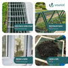 Drahtgitter 1x10m auf Rolle, Maschenweite 25 mm, Drahtstärke 1 mm, PVC Grün - vuunot.com
