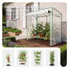 Schrägdach Gewächshaus Foliengewächshaus 200x77x170cm für Gemüse, Blumen & Obst, 135g/m², Weiß - vuunot.com