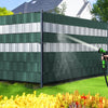 PVC Sichtschutzstreifen für Doppelstabmatten 70m x 19cm, 40 Befestigungsclips, Grün - vuunot.com