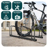 Fahrradständer für 3 Fahrräder, Boden und Wandmontage, Schwarz - vuunot.com