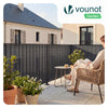 PVC Sichtschutzmatte Schilfmatte Sichtschutzzaun 100x300cm WAnthracite - vuunot.com