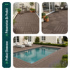 16 Stück WPC Terrassenfliesen 30x30 cm, Klickfliesen Outdoor 1.5m² Braun - vuunot.com